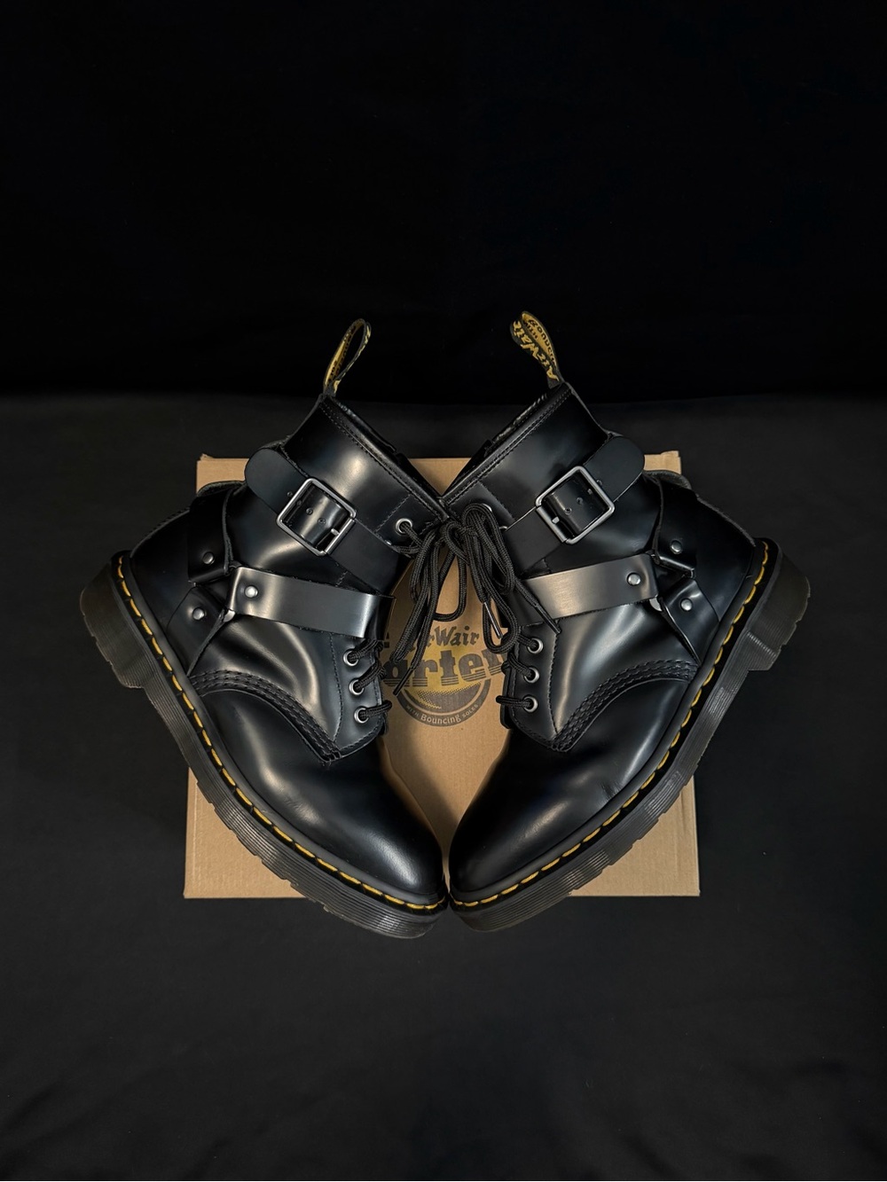 Dr. Martens Cristofor Leather Harness Lace Up Boots